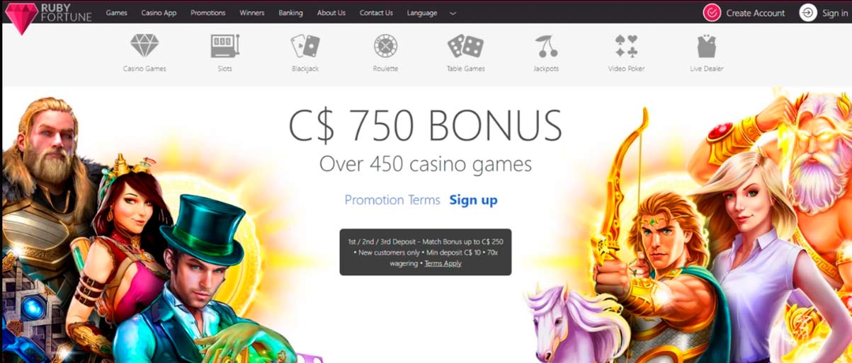 Ruby Fortune casino site